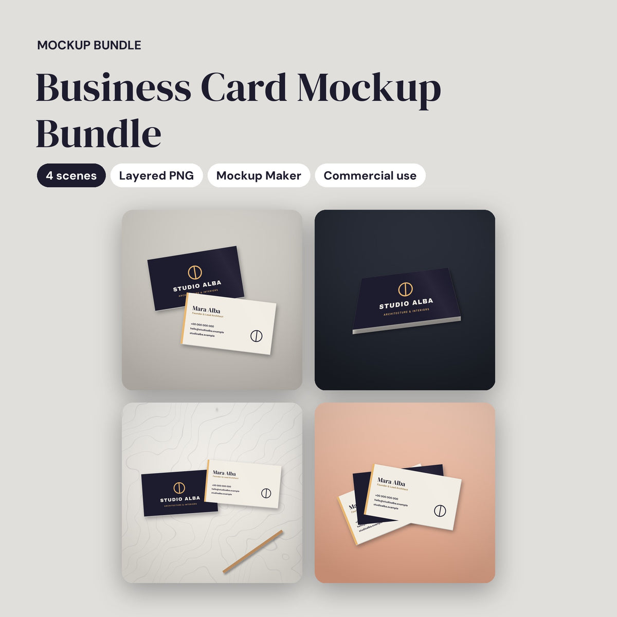 Business Card Mockup Bundle - cover