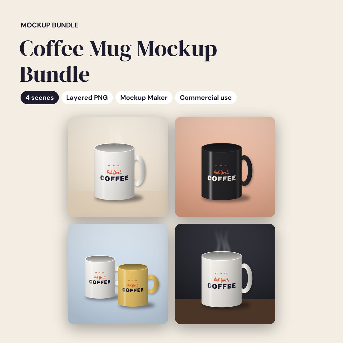Coffee Mug Mockup Bundle - cover
