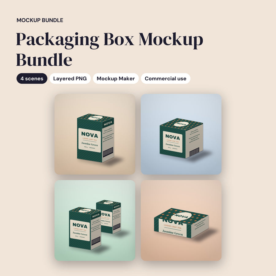 Packaging Box Mockup Bundle - cover