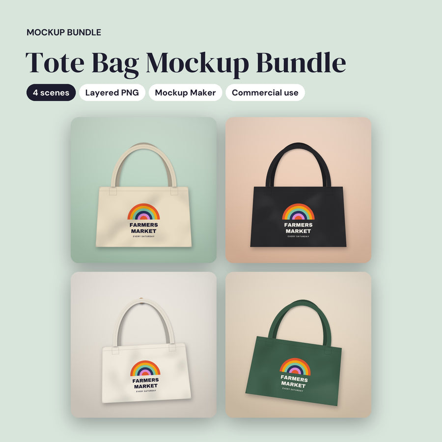 Tote Bag Mockup Bundle - cover